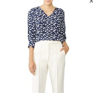 Tanya Taylor Silk Abstract Blouse